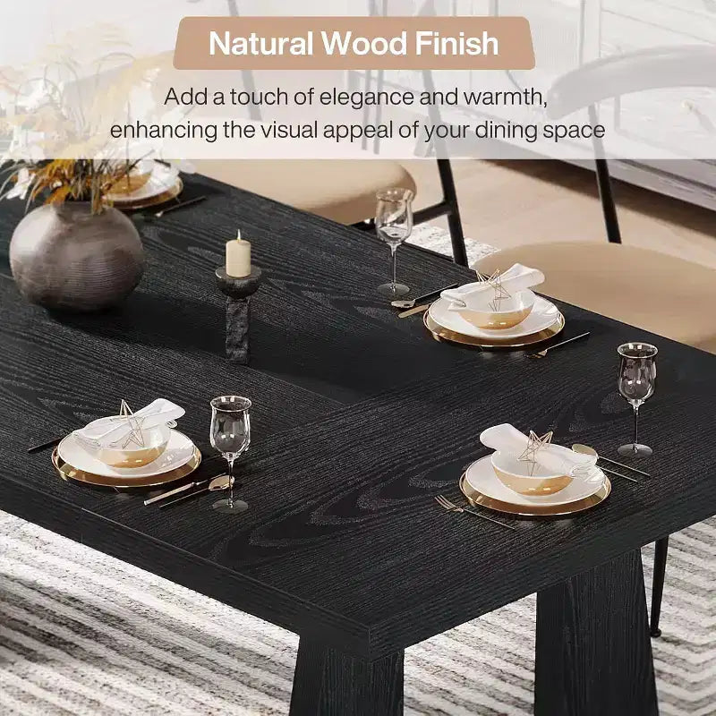 Table à manger pour 6 à 8 personnes, Table de cuisine moderne de 180 cm pour dîner, pour salle à manger, salon