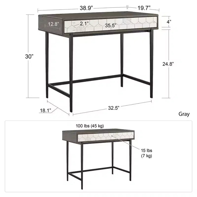 Moulton Modern 39 Bureau informatique avec pieds en métal