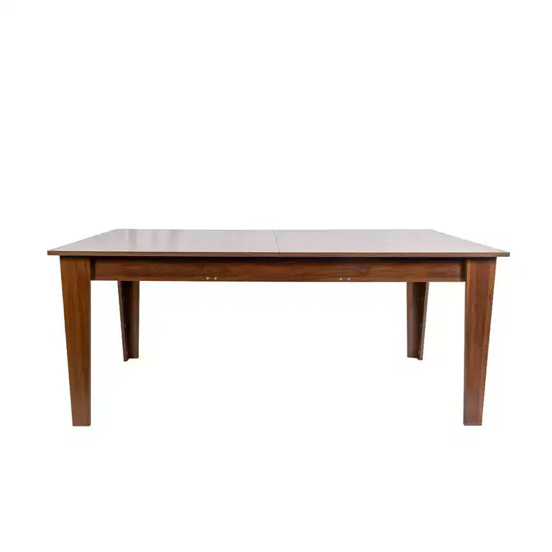 Table de cuisine extensible moderne de 270,5 cm avec grand plateau, table à manger avec pieds épais, table pliable pour salon, salle à manger, noyer