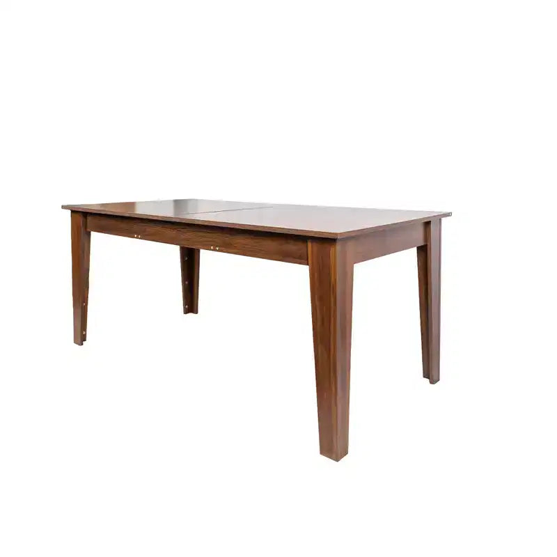 Table de cuisine extensible moderne de 270,5 cm avec grand plateau, table à manger avec pieds épais, table pliable pour salon, salle à manger, noyer