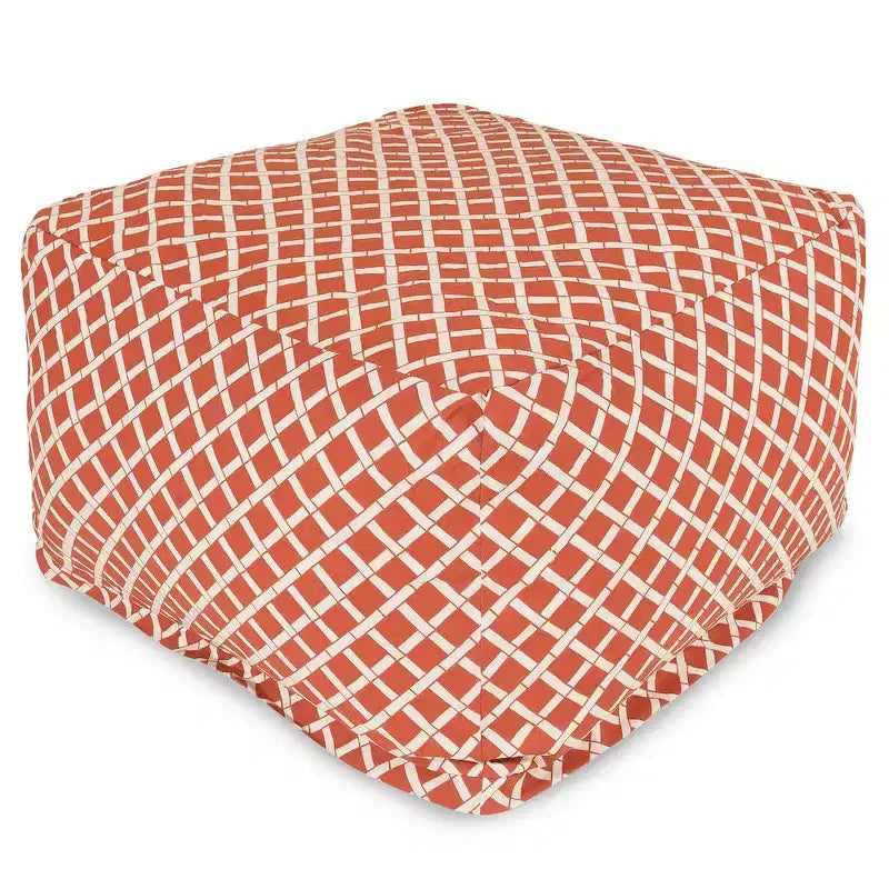 Majestic Home Goods,Ottoman Pouf Bamboo Burnt