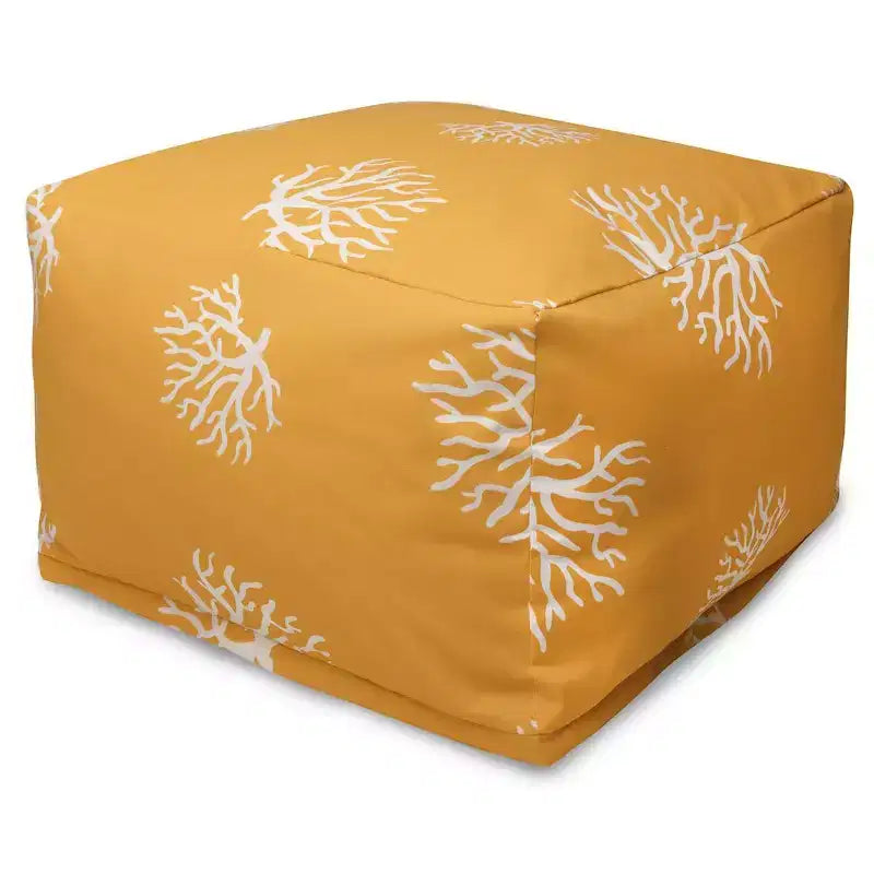 Pouf ottoman corail
