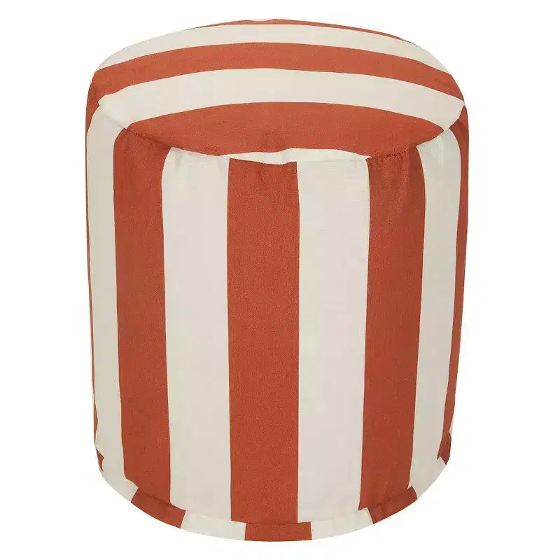 Pouf à rayures verticales