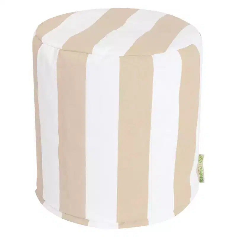 Pouf à rayures verticales