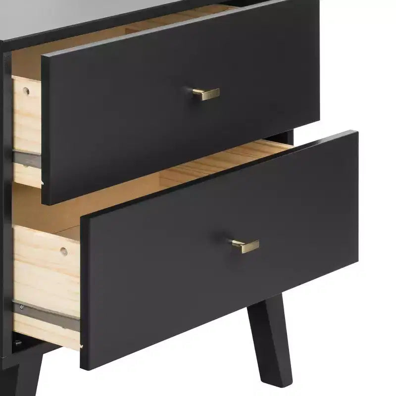 Commode Milo Mid-Century Modern 7 tiroirs